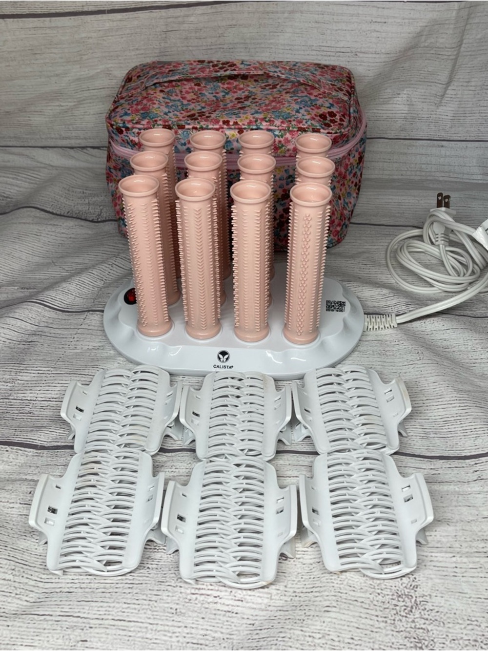 Calista Ion Hot Roller For Long Hair 12-Piece Set with Travel Bag & Clips.